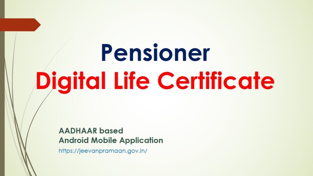 life certificate for pensioners
