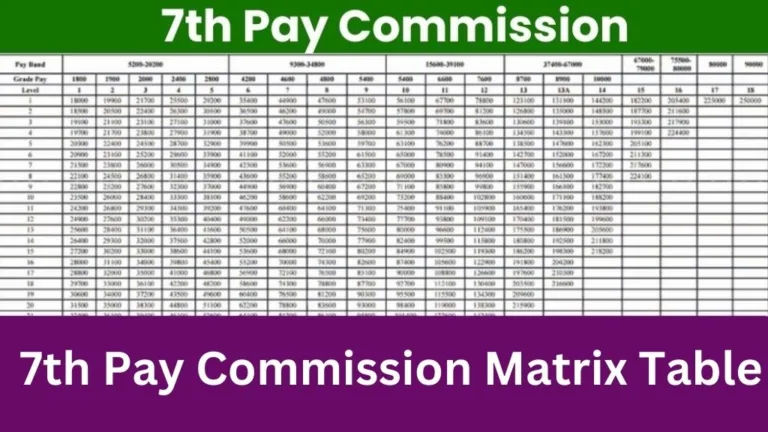 Pay Matrix Odisha