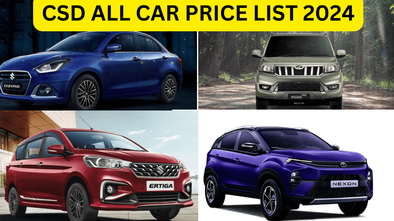 CSD Cars Price List 2024